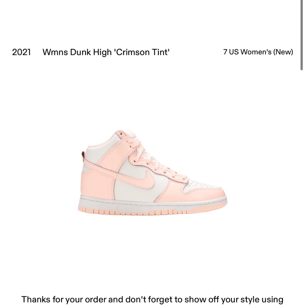 Women’s Nike Dunk Crimson tint  size 7